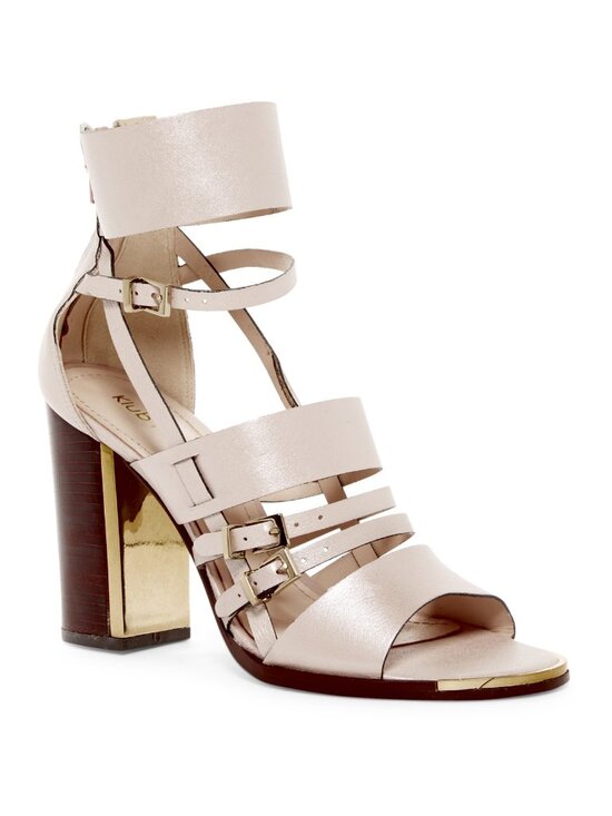 Klub Nico Shoes - Klub Nico New Heels Sandals Strappy ALL Leather Luxe Celeb Chic Gold Women's 9